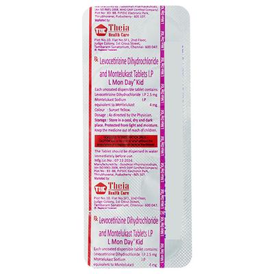 L Mon Day Kid Tablet 10'S - Asthma/COPD-Ast