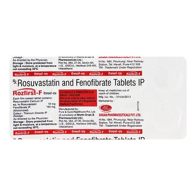 Rozfirst F 10/160mg Tablet 10'S - High Cholesterol-Dys