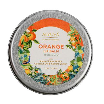 Alyuva Ghee Enriched Natural Orange Lip Balm, for all ages 7 gm - Lip Balms