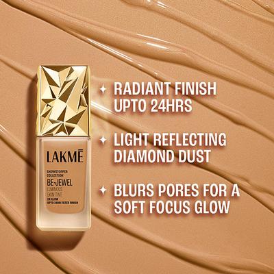 Lakme Be-Jewel Luminous Skin Tint Up To 2X Luminous Glow Cool Walnut 25 ml - Foundation