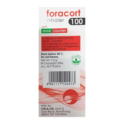 Foracort 100 with dose counter Inhaler 120Md - Asthma/COPD-Ast