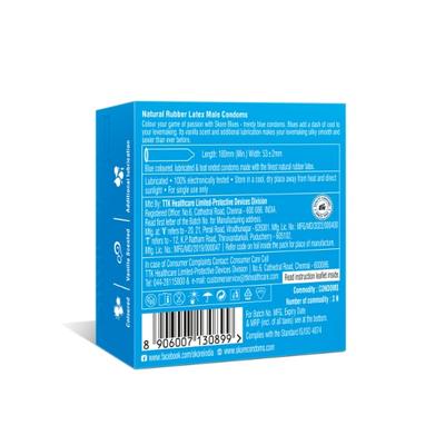 Skore Xtra Lubrication Condoms - Blue 3's - Plain/Flavoured Condoms