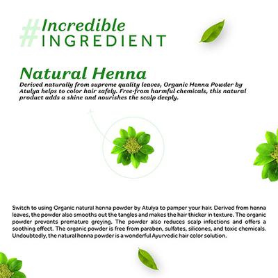 Atulya Organic Powder Natural Henna 100 gm - Powder