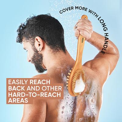 Vega Cellulite Bath Brush Dry Body Brush & Massage For Men & Women, Body Scrubber Brush (Nba-1/1) - Loofahs & Sponges