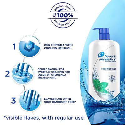 Head & Shoulders Cool Menthol Anti Dandruff Shampoo for Women & Men 1000 ml - Shampoos