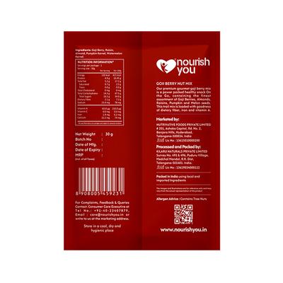 Nourish You Nutmix - Gojiberry (Pack of 7 x 30 gm) - Nutritional Bars