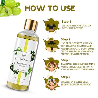 Seer Secrets Scalp & Root Hair Oil (Amla & Camphor) 200 ml - Hair Oils