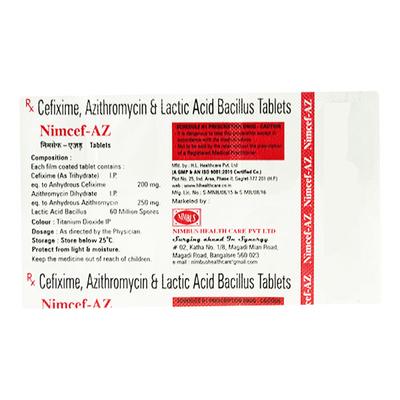 NIMCEF AZ Tablet 10's - Bacterial Infections-Cep