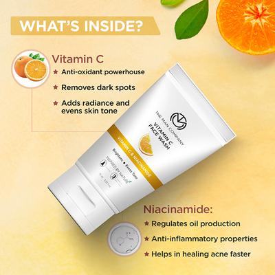 The Man Company Anti Ageing & Skin Brightening Vitamin C Face Wash 75 ml - Face Washes