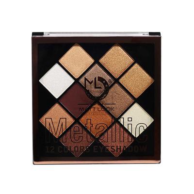 Matt Look Metallic 12 Colour Eyeshadow Palette, Multicolor - 01 20 gm - Eye Shadow Palettes