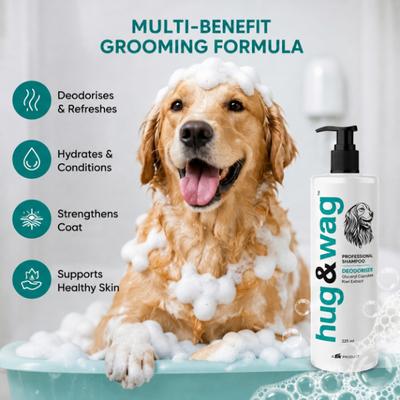 Hug & Wag Deodorising Shampoo 225 ml - Pet Grooming