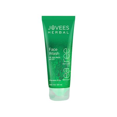 Jovees Herbal Tea Tree Oil Face Wash For Oily and Sensitive Skin and Paraben 120ml - Face Wash & Cleansers