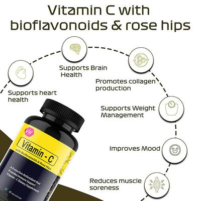 Vitaminhaat Vitamin-C with Bioflavonoids & Rosehip Capsule 90's - Vitamin C