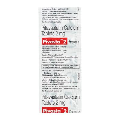 Pivasta 2mg Tablet 10'S - High Cholesterol-Dys