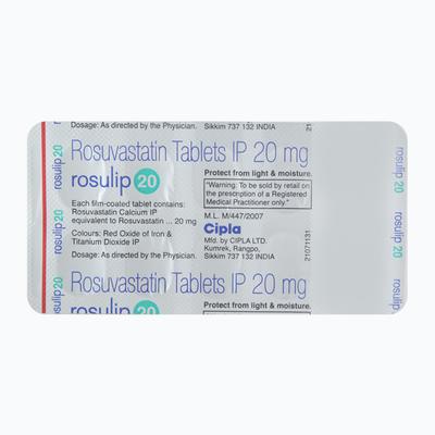 Rosulip 20mg Tablet 10'S - High Cholesterol-Dys