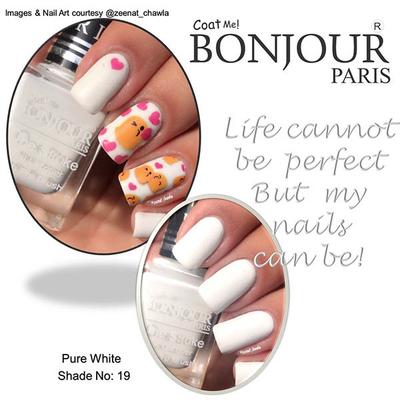 Bonjour Paris Coat Me Satin Matte Nail Polish - White 9 ml - Nail Polish