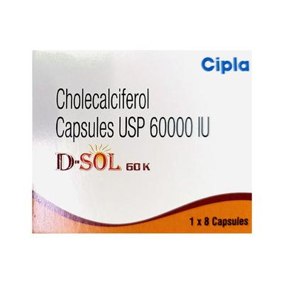 D SOL 60k Capsule 8's - Supplements-Vit