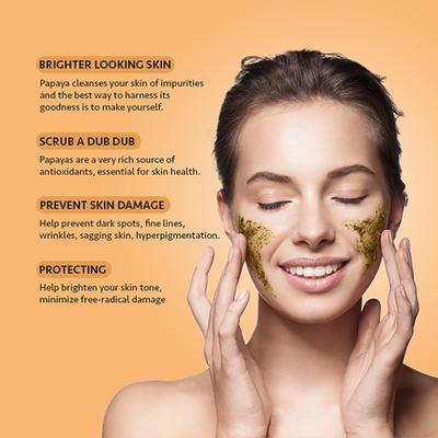 Berina Go Glow By Berina Papaya & Vitamin E with Glycerine Face Scrub 500 ml - Face Scrubs