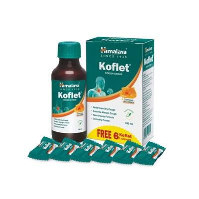 Himalaya Koflet Cough Syrup (Free 6 Koflet Lozenges) 100 ml - Cough & Cold (Ayush)
