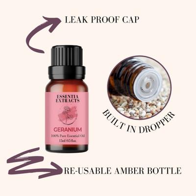Essentia Extracts Geranium Essential Oil 15 ml - Essential Oils