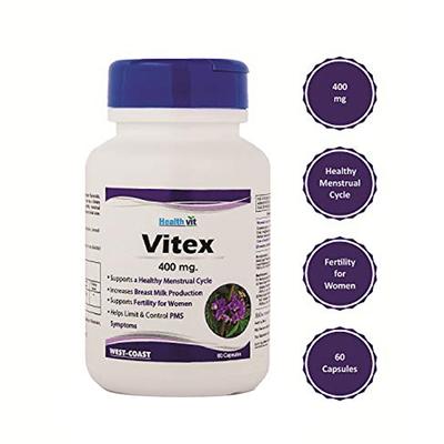 Healthvit Vitex Chasteberry Fruit Extract 400mg- Capsules 60's - Herbal Dietary Supplement