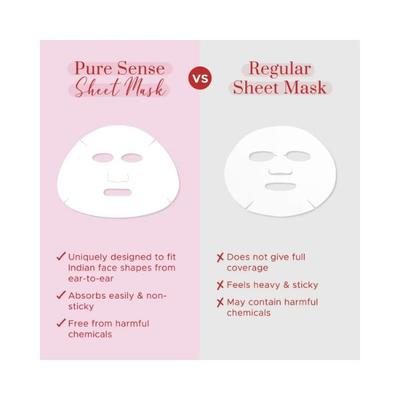PureSense Hydrating Sheet Mask with Hyaluronic Acid For Deeply Nourished and Plump Skin 15 ml - Sheet Masks