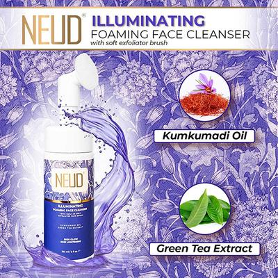 NEUD Illuminating Foaming Face Cleanser With Kumkumadi Oil and Green Tea 150 ml - Skin-Treatment