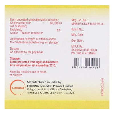 D3 HD Sugar Free Tablet 4'S - Supplements-Vam