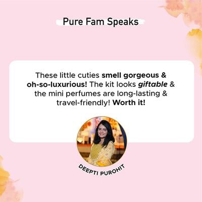 Pure Sense Bar-Tales Perfume Long Lasting Womens Fragrance Travel Gift Set (4x20ml) - Women Perfumes (Edt/Edp)