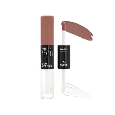 Swiss Beauty Duo Lipstick-Hazel Nude 10 ml - Lipsticks