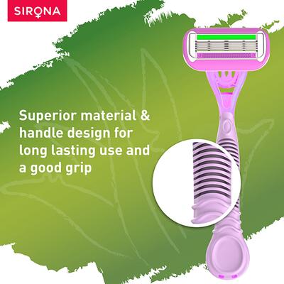 Sirona Reusable 4 Blade Razor - Aloe Boost 1's - Shaving & Hair Removal
