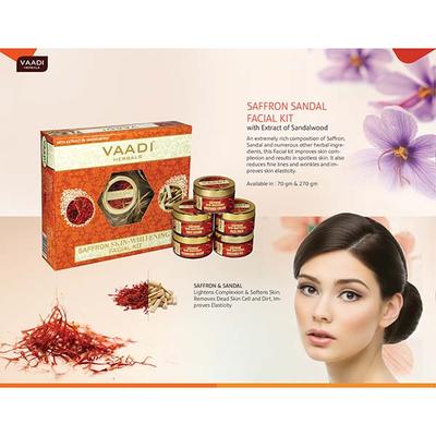 Saffron Skin-Whitening Facial Kit With Sandalwood Extract 70 gm - Facial Kits
