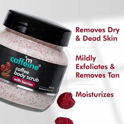 Mcaffeine Coffee Body Scrub With Berries 100 gm - Scrubs & Exfoliants