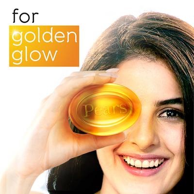 Pears Moisturising Bathing Bar Soap with Glycerine Pure & Gentle - For Golden Glow - (Pack of 8) 1000 gm - Soaps