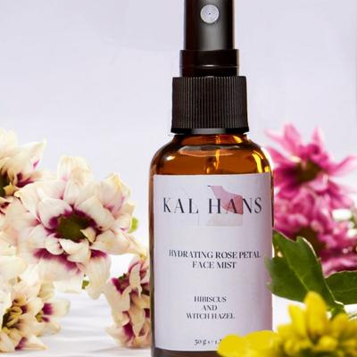 Kal Hans Hydrating Rose Petal Face Mist with Witch Hazel and Hibiscus 50 gm - Face Mists
