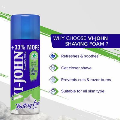 VI-John Sensitive Skin Shaving Foam 400gm - Shaving Foams