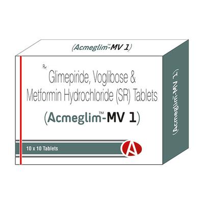ACMEGLIM MV 1 Tablet 10's - Diabetes-Ant
