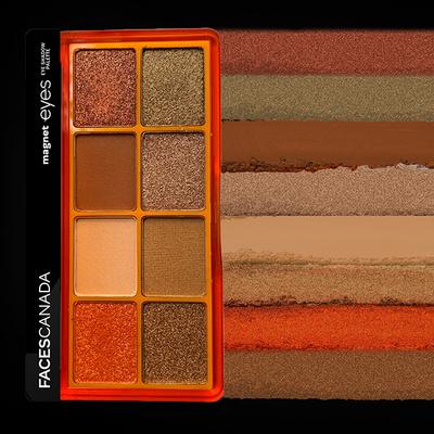 Faces Canada Magneteyes 8 Highly Pigmented Shades Eyeshadow Palette - The Minimalists Smooth 6.4gm - Eye Shadow Palettes