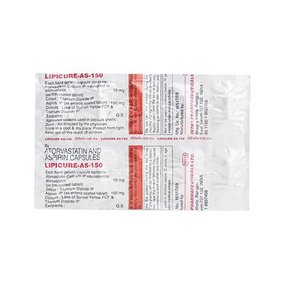 Lipicure AS 150mg Capsule 10'S - High Cholesterol-Dys