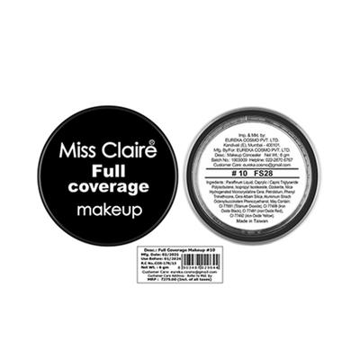 Miss Claire Full Coverage Makeup + Concealer - 10 6 Gm - Concealer