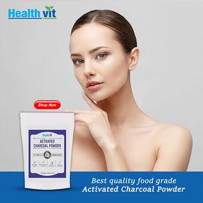 Healthvit Activated Charcoal Powder for Face Mask 100 gm - General Health