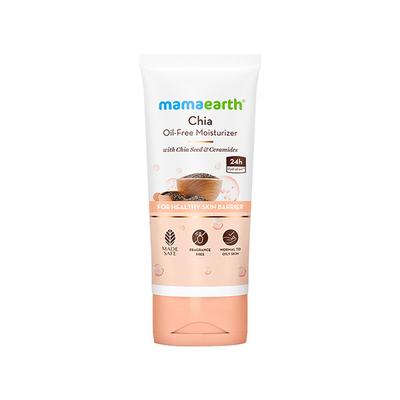 Mamaearth Chia Oil-Free Moisturizer with Chia Seed & Ceramides for Healthy Skin Barrier 80 gm - Face Moisturizers