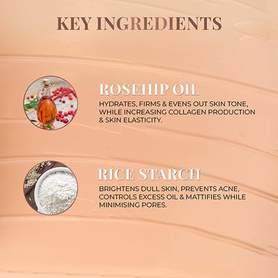 Just Herbs Serum Foundation Dewy Finish SPF 30 +Rosehip+ Rice Starch 01-Vanilla 20gm - Foundation