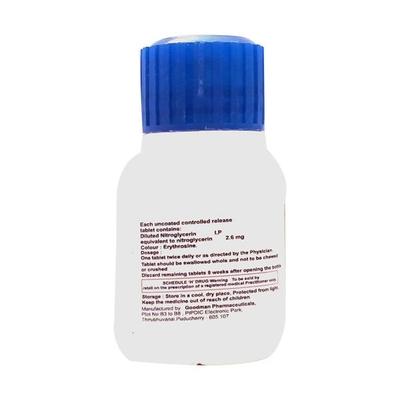 Nitrus CR 2.6mg Tablet 30'S - Angina