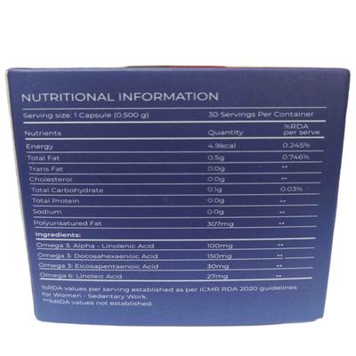 Rawrx Vegan Omega 3 Capsules 30's - Omega Fish Oil Fatty Acids