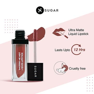 SUGAR Cosmetics Smudge Me Not Liquid Lipstick - 13 Wooed By Nude (Peach Nude) 4.5 ml - Liquid Lipsticks