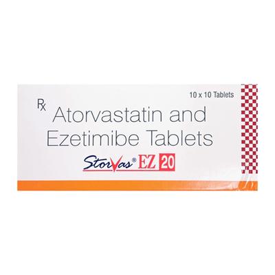 Storvas EZ 20mg Tablet 10'S - High Cholesterol-Dys