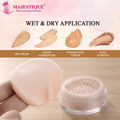 Majestique Ultra Soft Makeup Powder Puff for Applying Makeup Product - Multicolor 1's - Sponges & Applicators