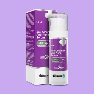 The Derma Co. Sali-Cinamide Anti-Acne Face Serum with 2% Salicylic Acid & 5% Niacinamide for Acne & Acne Marks 30 ml - Face Serum