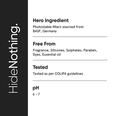 Minimalist SPF 60 Pa ++++ Sunscreen with Silymarin+Hyaluronic Acid+Vitamin E 50gm - Face Sunscreen